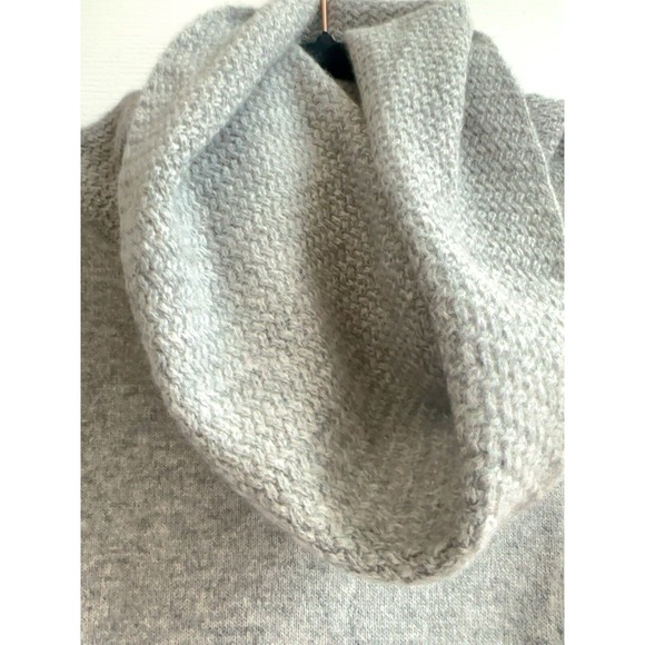 KENAR 100% Cashmere Women's Cowl Neck Sweater Gray Size M - Picture 7 of 12